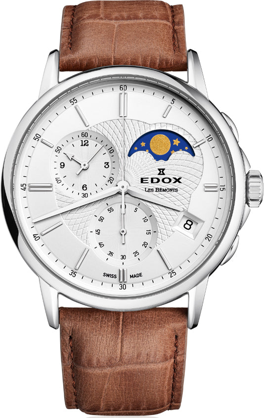 Edox Watch Les Bemonts Chronograph Moon Phase 01651 3 AIN Image 1
