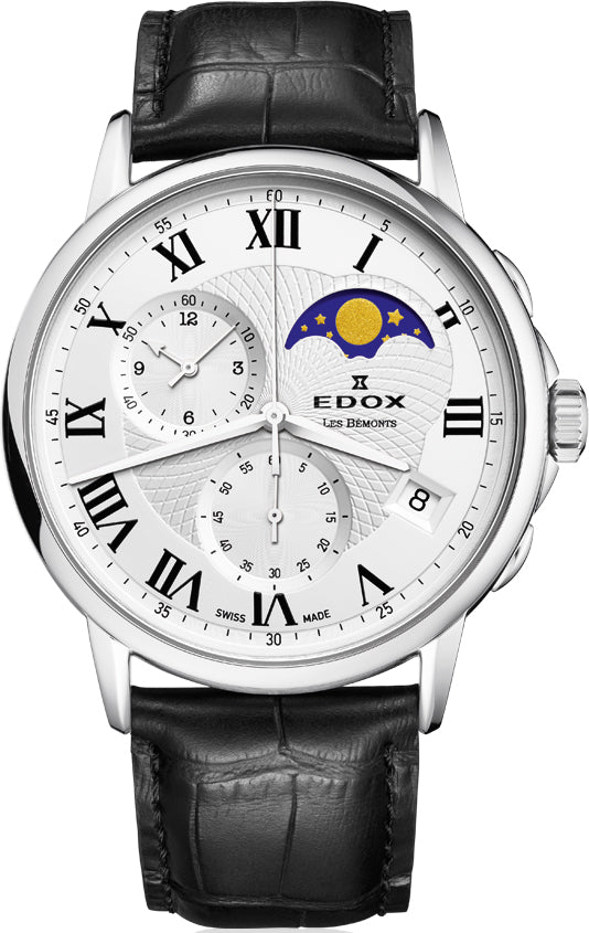 Edox Watch Les Bemonts Chronograph Moon Phase 01651 3 AR Image 1