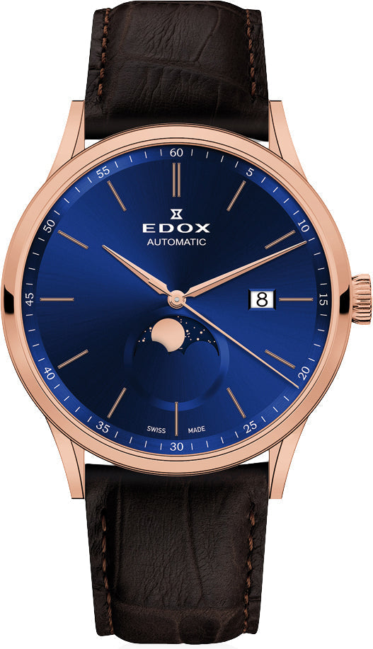 Edox Watch Les Vauberts Moon Phase 80500 37R BUIR Image 1