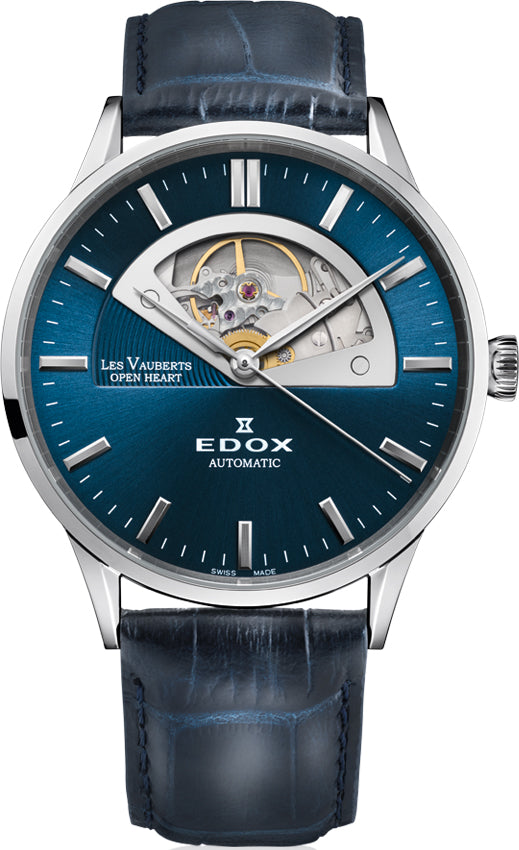 Edox Watch Les Vauberts Open Heart Automatic 85014 3 BUIN Image 1