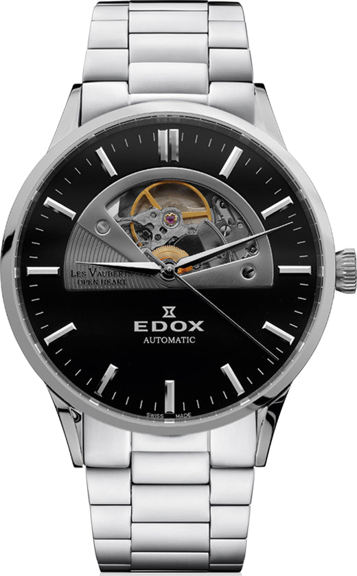 Edox Watch Les Vauberts Open Heart Automatic 85014 3M NIN Image 1
