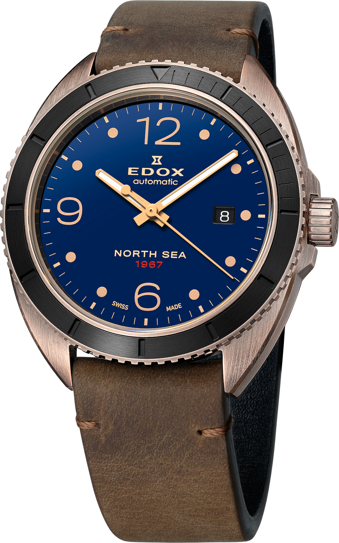 Edox Watch North Sea 1967 Automatic Limited Edition 80118 BRN BU1 Image 1
