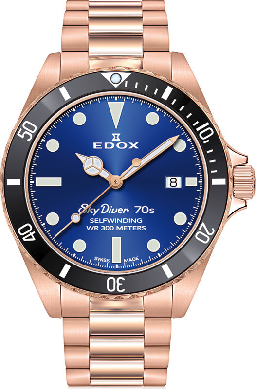 Edox Watch Skydiver 3 Hands 80112 37RNM BUI Image 1