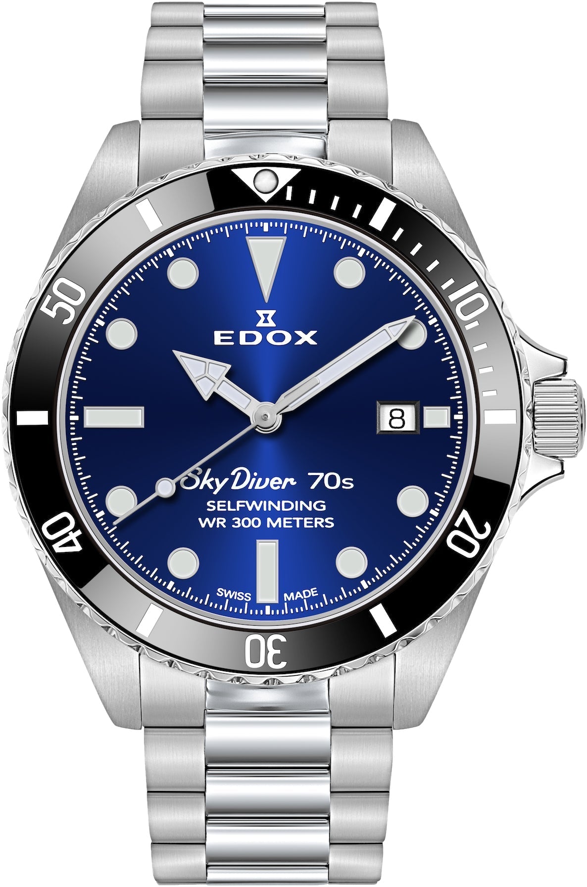 Edox Watch Skydiver 70s Automatic 3 Hands D 80115 3N1M BUIN Image 1