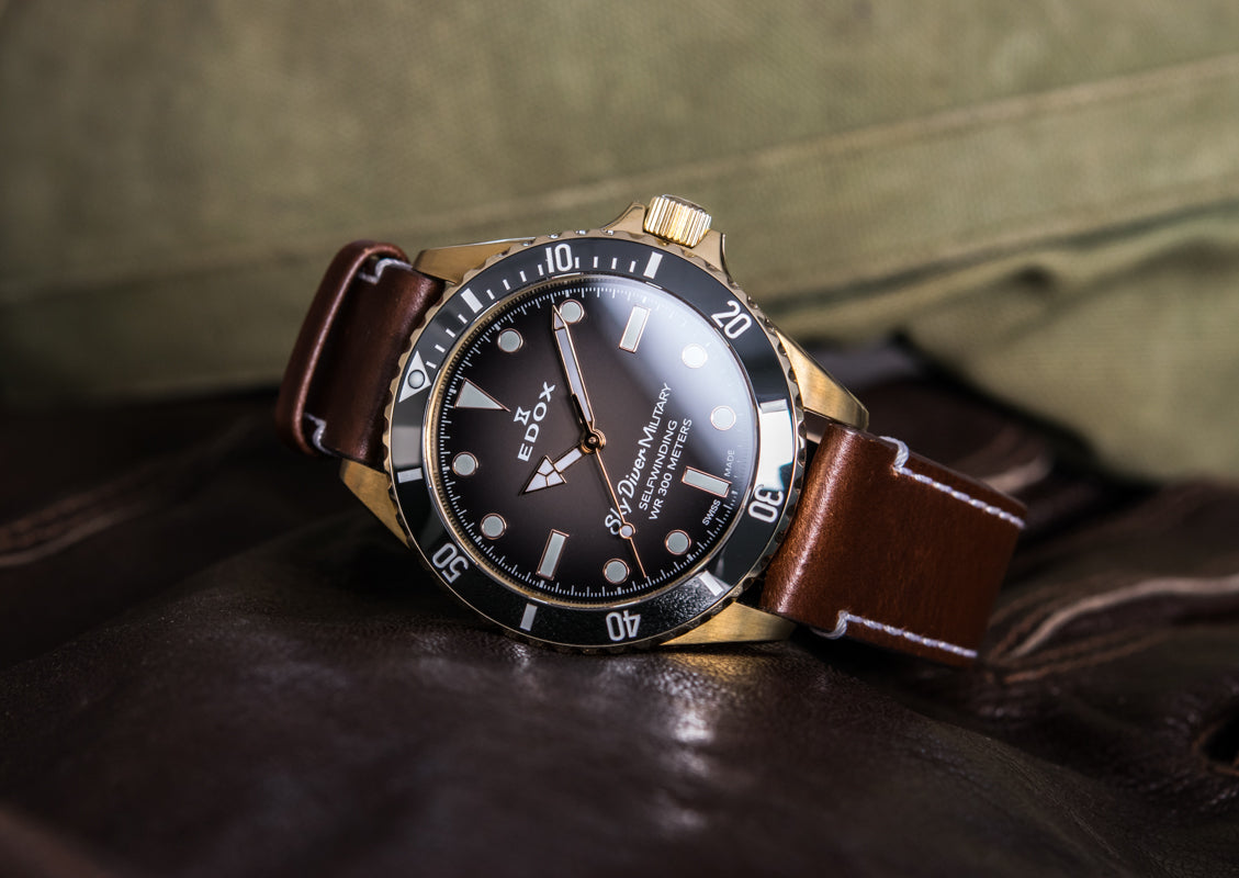 Edox Watch Skydiver Military Limited Edition 80115 BRZN NDR Image 8