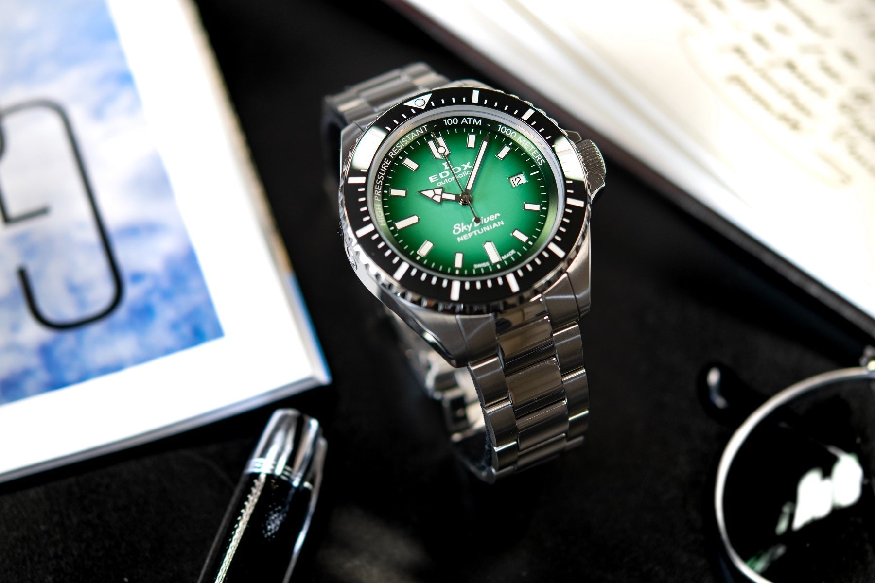 Edox Watch Skydiver Neptunian Automatic 80120 3NM VDN Image 6