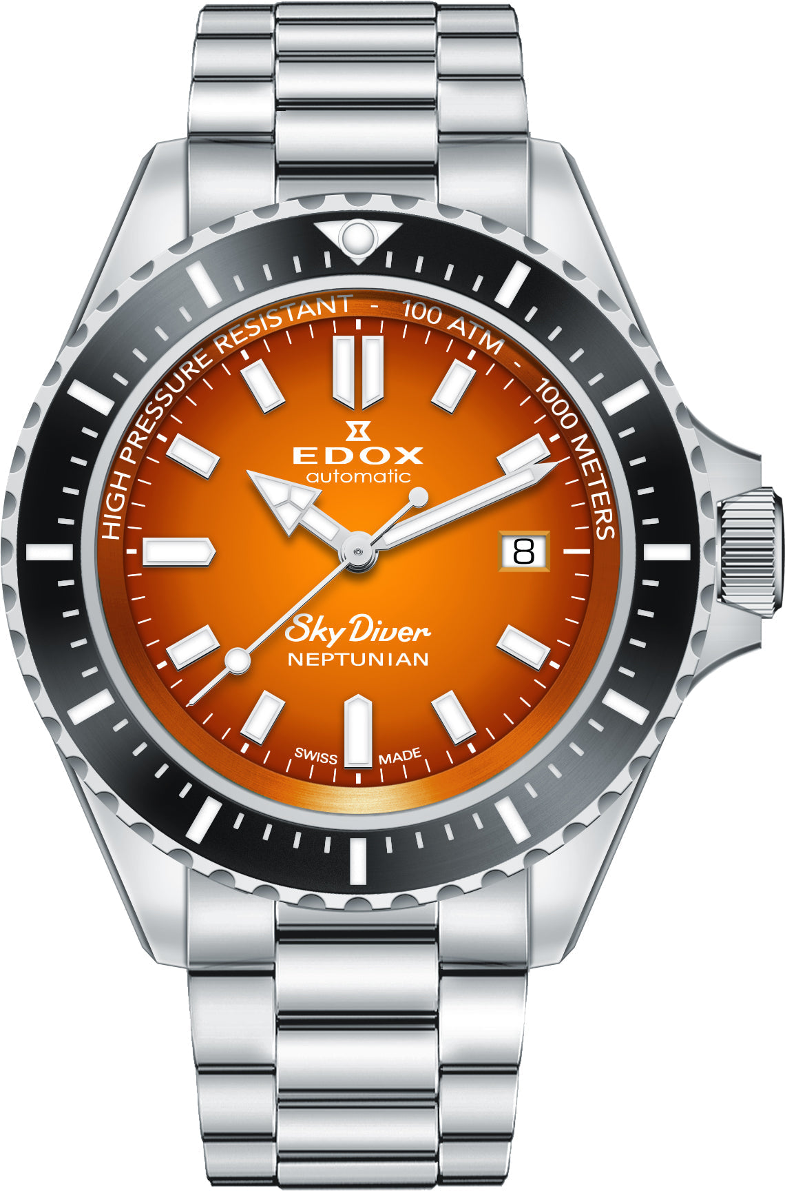 Edox Watch Skydiver Neptunian Automatic D 80120 3NM ODN Image 1