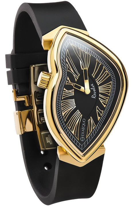 Exaequo Revolve Melting IP Yellow Gold Black Dial Watch EX0032.0001 Image 2
