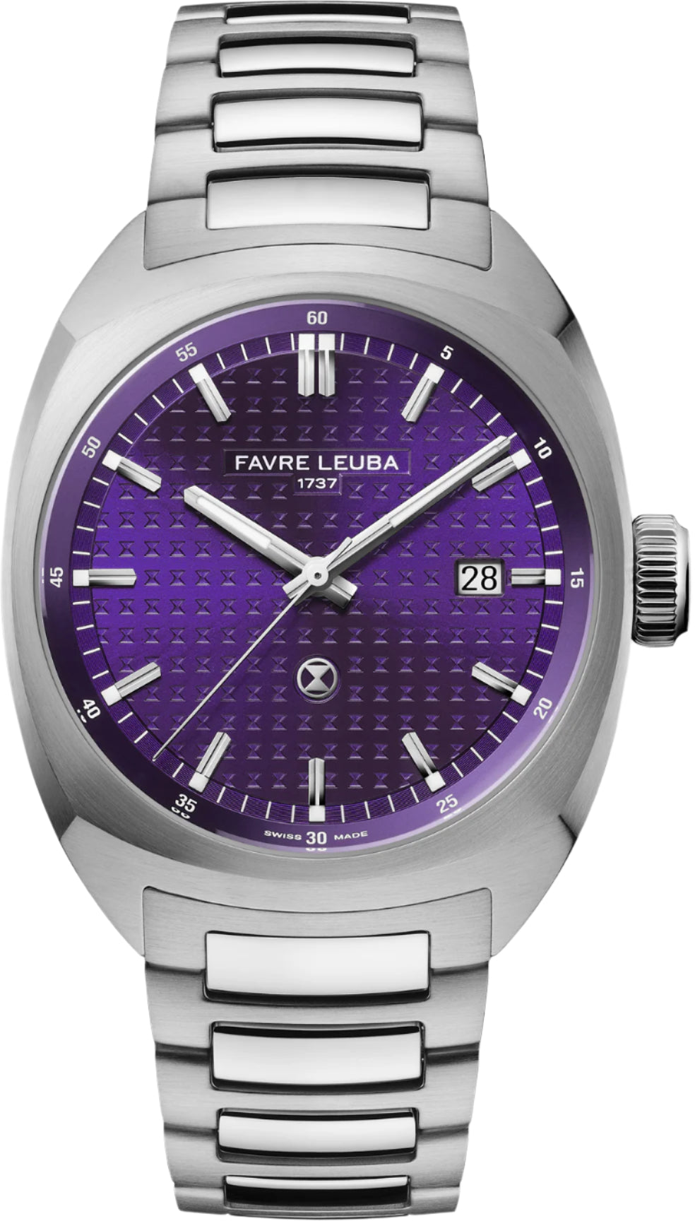 Favre Leuba Chief Date Royal Purple Bracelet Watch 00.20102.102.07.200 Image 1