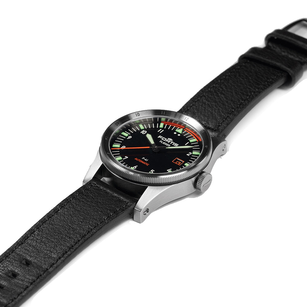 Fortis Flieger F-41 Automatic On Aviator Strap Watch F4220009 Image 5
