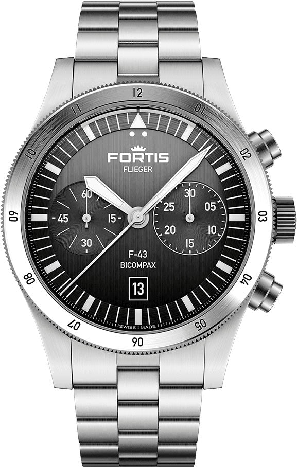 Fortis Flieger F-43 Bicompax Black Watch F4240006 Image 1