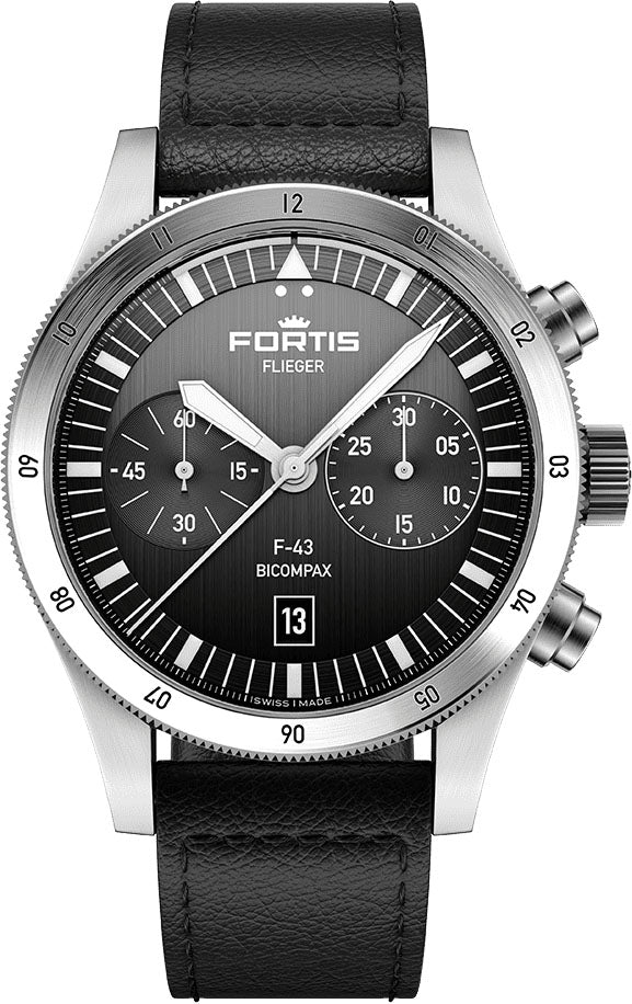 Fortis Flieger F-43 Bicompax Black Watch F4240007 Image 1