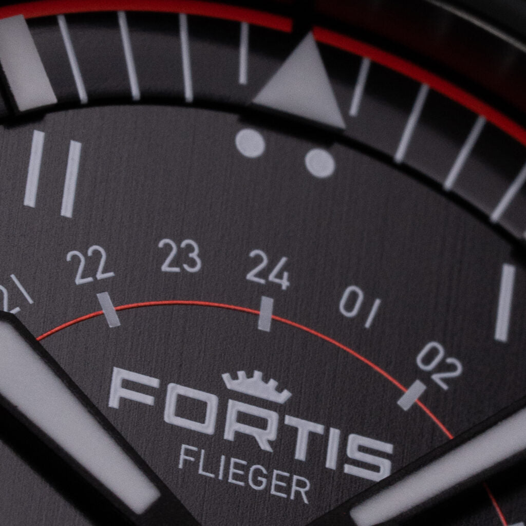 Fortis Flieger F-43 Triple GMT On Block Bracelet Watch F4260000 Image 3
