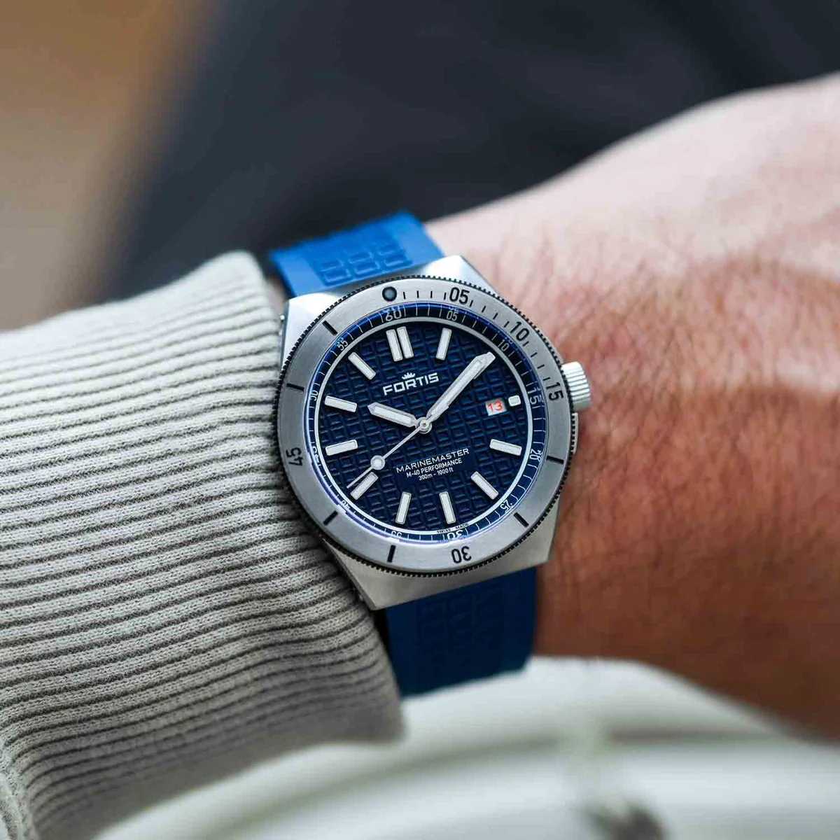 Fortis Marinemaster M-40 Ocean Blue Watch F8120028 Image 5