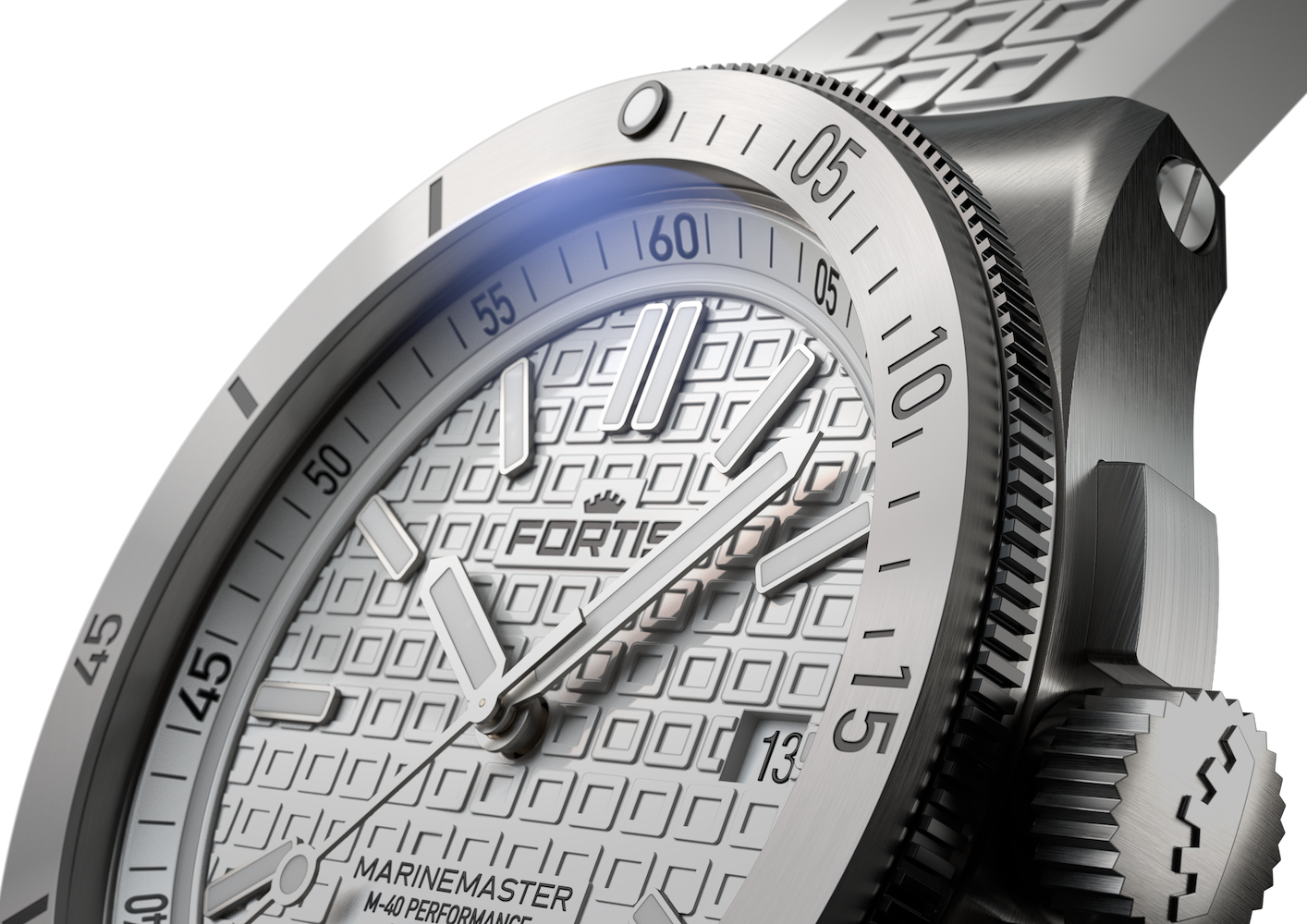Fortis Marinemaster M-40 Snow White Watch F8120009 Image 2