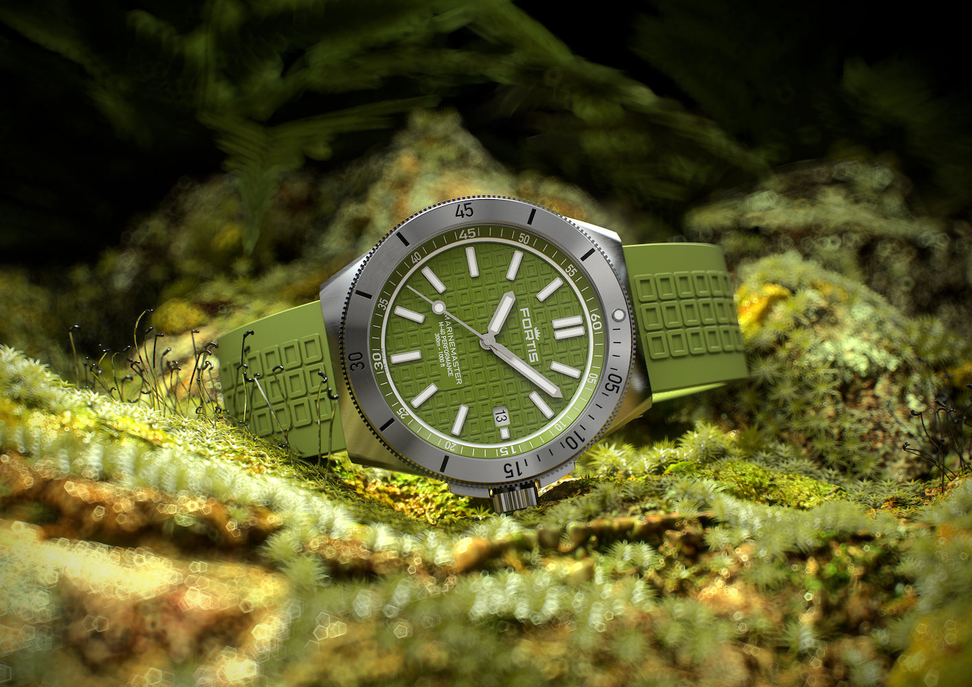 Fortis Marinemaster M-40 Woodpecker Green Watch F8120007 Image 9