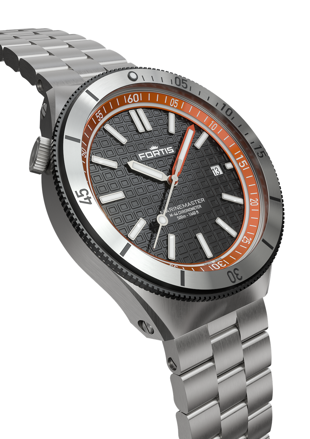 Fortis Marinemaster M-44 Amber Orange Watch F8120014 Image 8