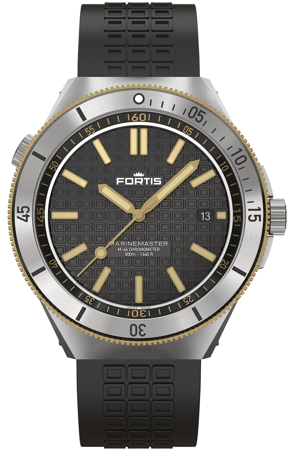 Fortis Marinemaster M 44 Black Resin Gold Limited Edition Watch F8120015 Image 1