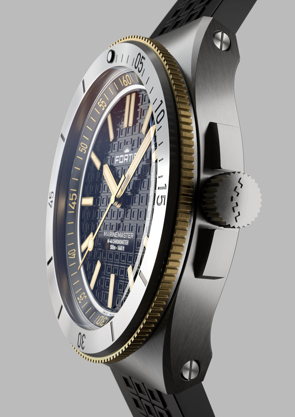 Fortis Marinemaster M 44 Black Resin Gold Limited Edition Watch F8120015 Image 8