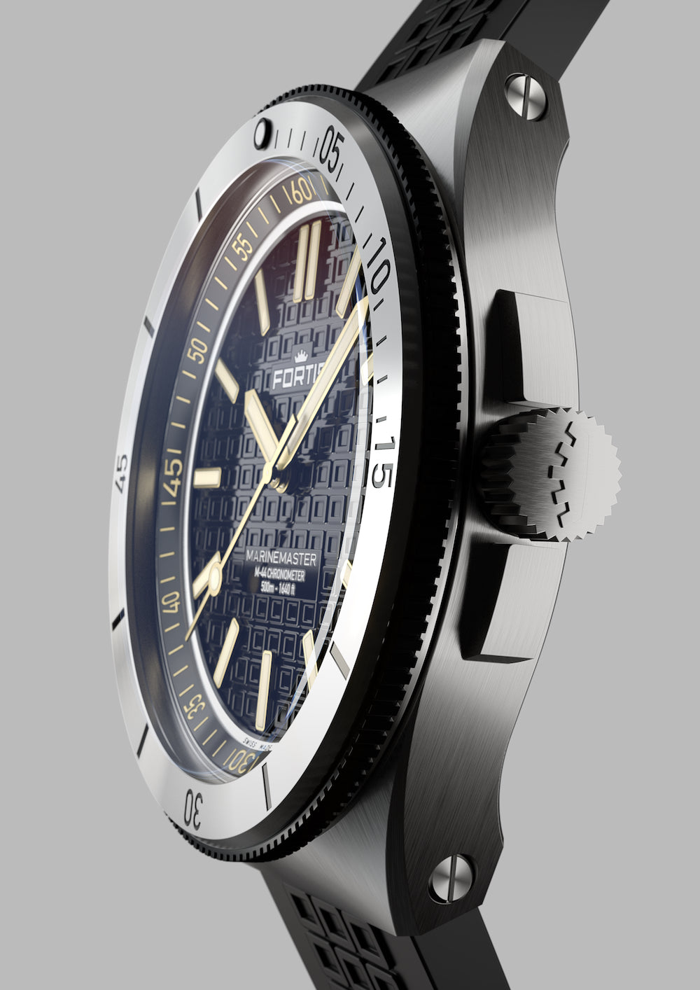 Fortis Marinemaster M 44 Black Resin Watch F8120017 Image 5