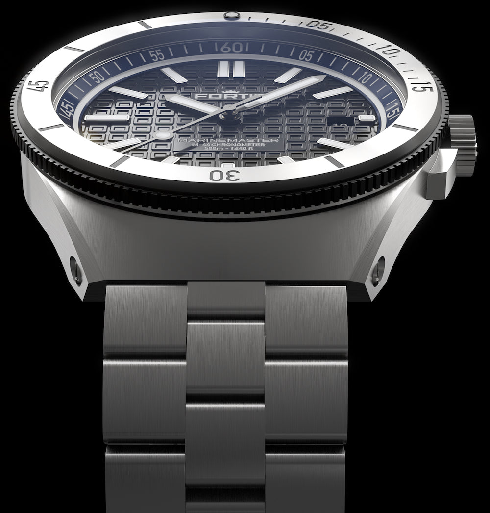Fortis Marinemaster M 44 Ocean Blue Bracelet Watch F8120022 Image 5