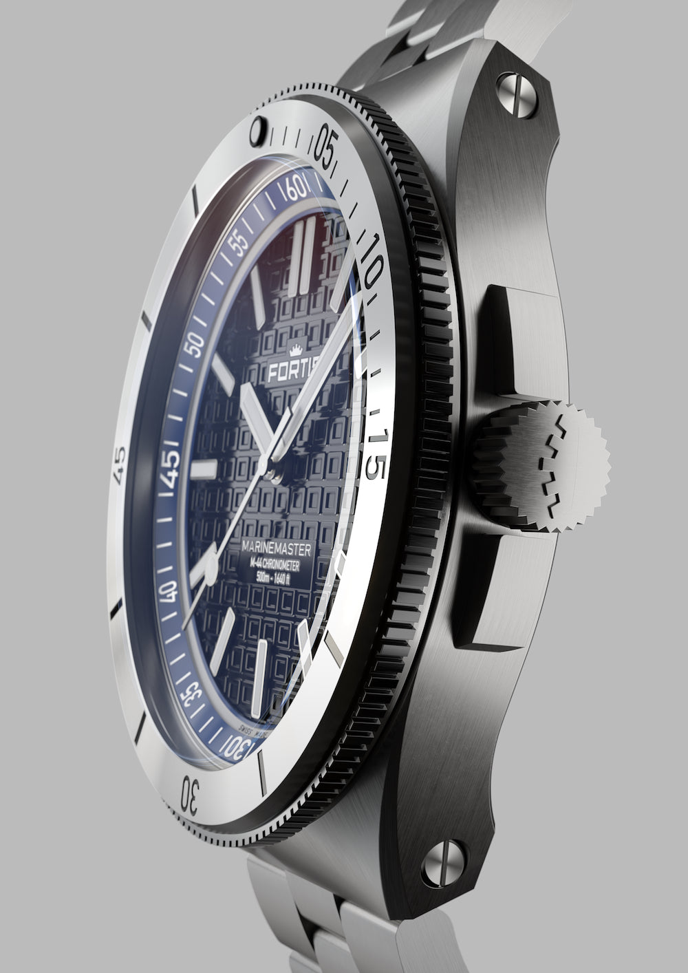 Fortis Marinemaster M 44 Ocean Blue Bracelet Watch F8120022 Image 6