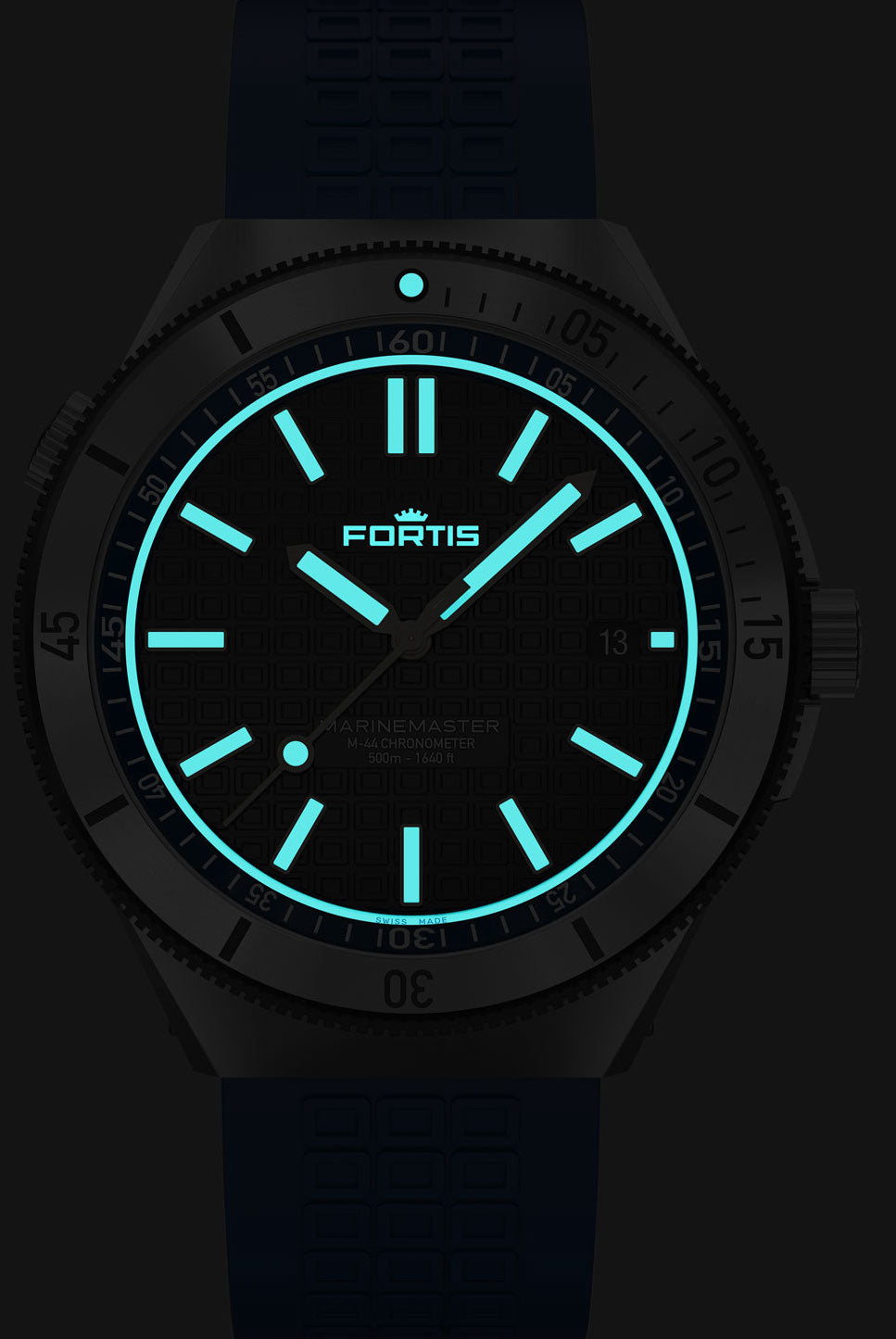 Fortis Marinemaster M 44 Ocean Blue Watch F8120021 Image 2