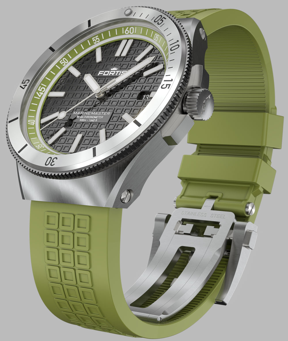 Fortis Marinemaster M 44 Woodpecker Green Watch F8120019 Image 9