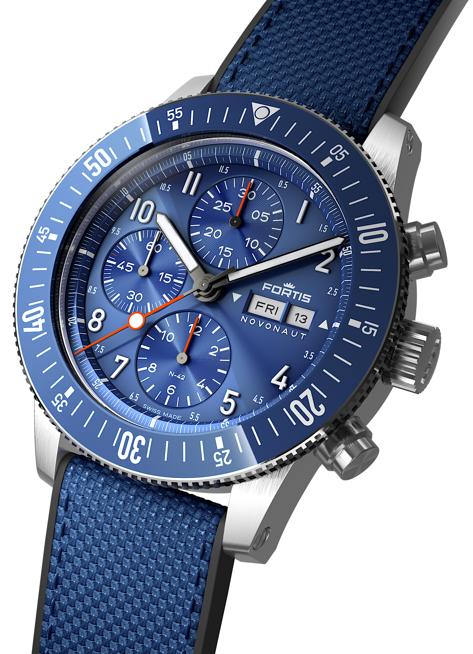 Fortis Novonaut N-42 Cobalt Blue Edition Watch F2040013 Image 4