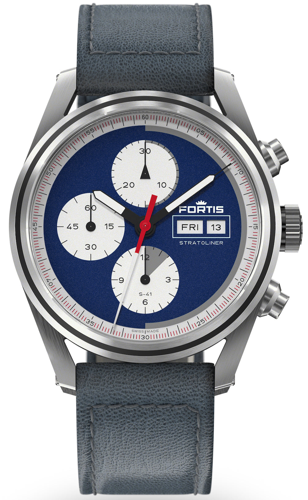 Fortis Stratoliner Blue Japan Aviator Strap Watch F2340017 Image 1
