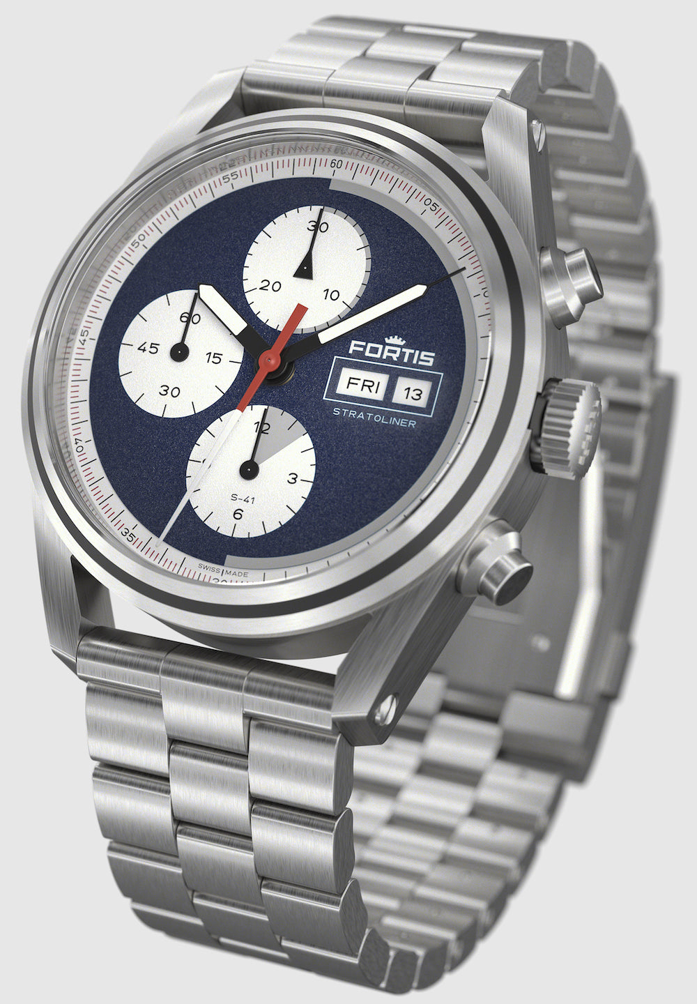 Fortis Stratoliner Blue Japan Bracelet Watch F2340010 Image 4