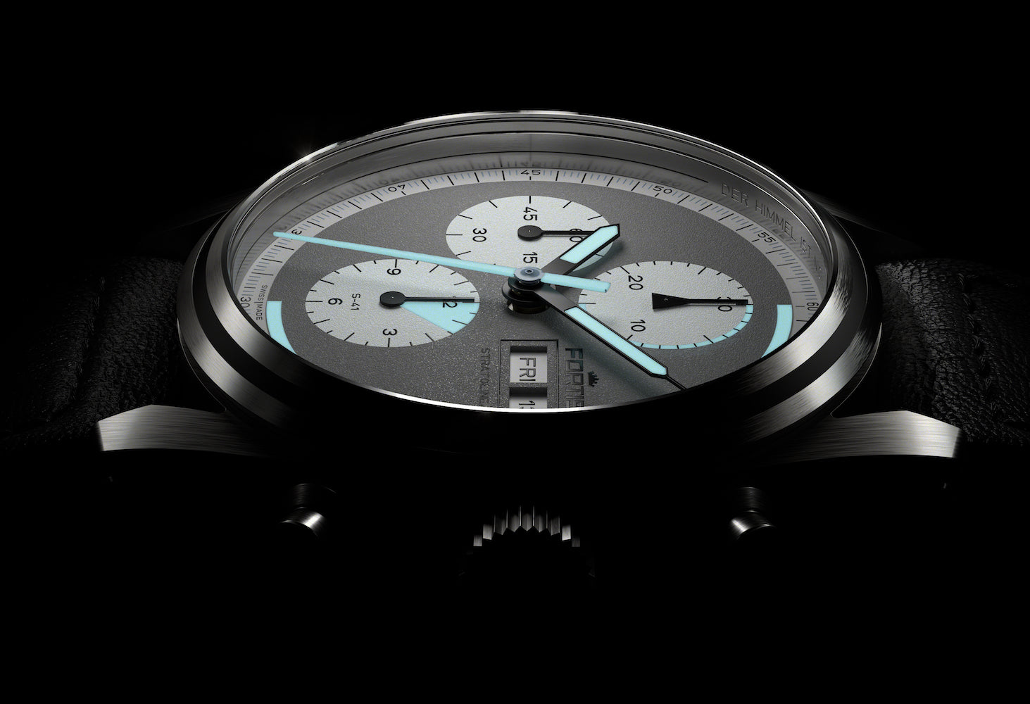 Fortis Stratoliner Cool Grey Aviator Strap Watch F2340015 Image 4