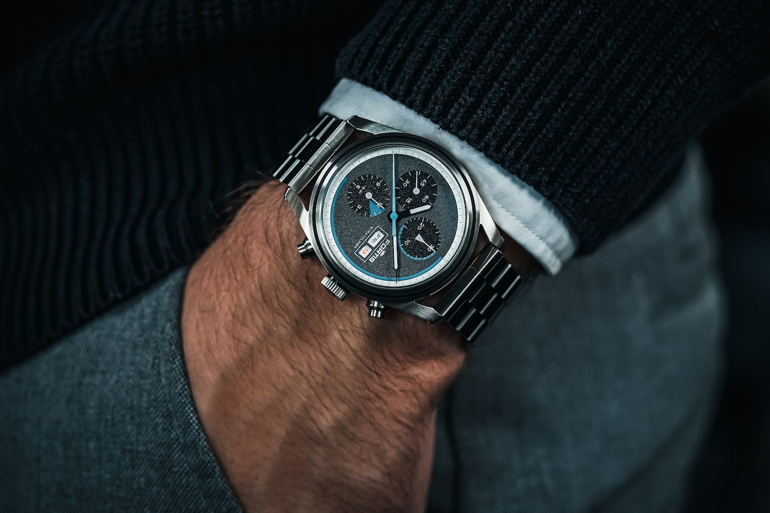 Fortis Stratoliner Cosmic Grey Bracelet Watch F2340008 Image 8