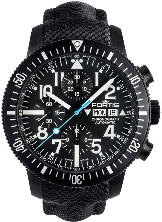Fortis Watch Aquatis Diver Black Chronograph 638.18.41 LP Image 1