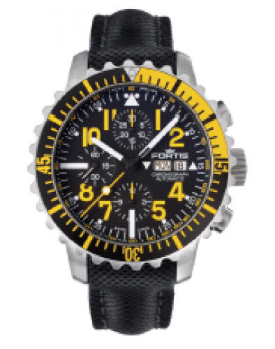 Fortis Watch Aquatis Marinemaster Chronograph Yellow 671.24.14 LP Image 1