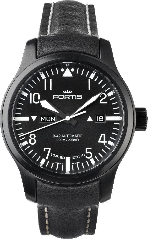 Fortis Watch B-42 Flieger Day Date Black Limited Edition 655.18.81 L 01 Image 1