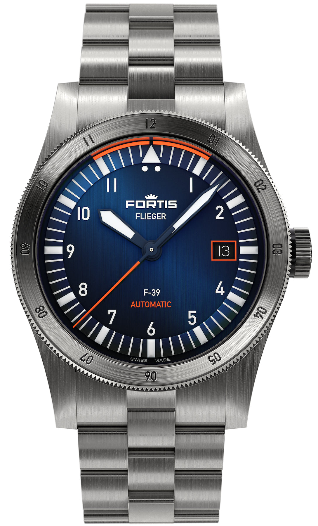 Fortis Watch Flieger F-39 Midnight Blue Bracelet D F4220010 Image 1