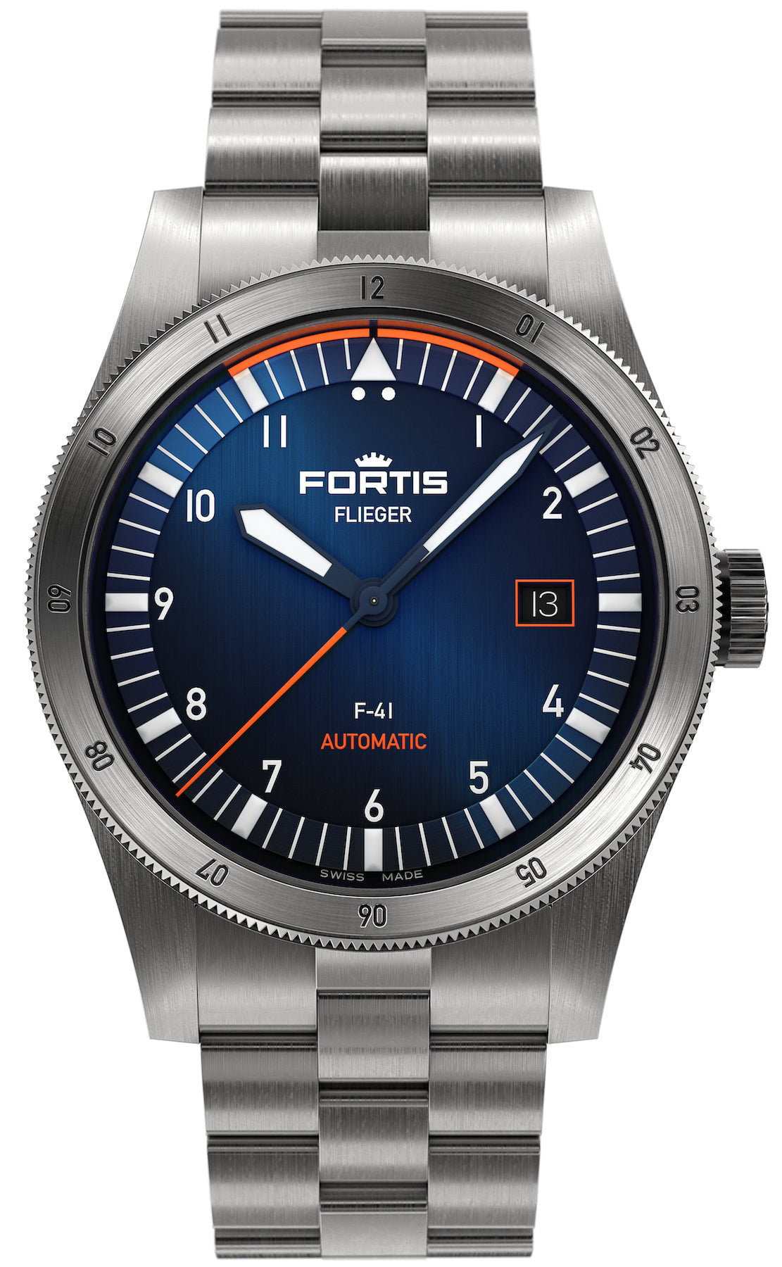Fortis Watch Flieger F-41 Midnight Blue Bracelet D F4220012 Image 1