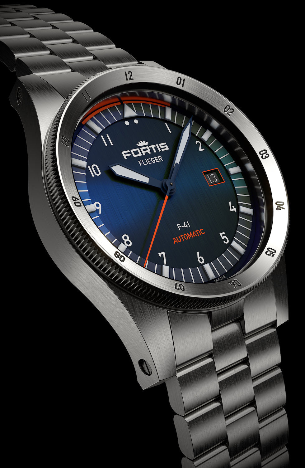 Fortis Watch Flieger F-41 Midnight Blue Bracelet D F4220012 Image 3