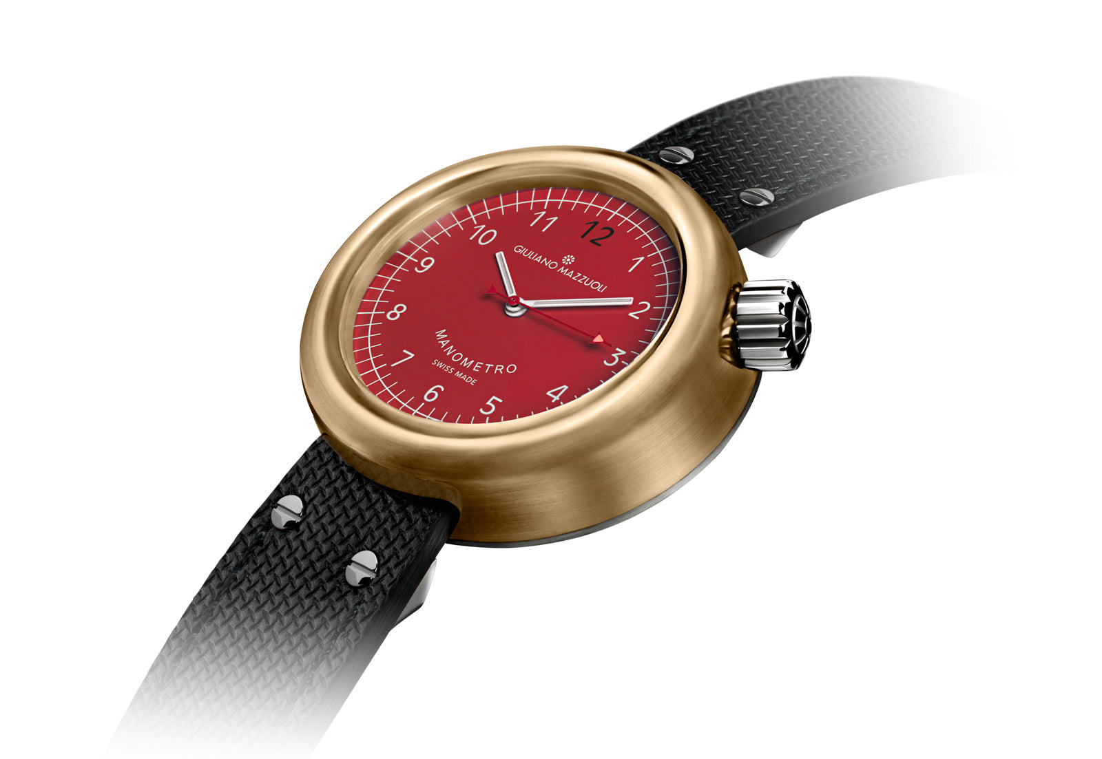 Giuliano Mazzuoli Manometro Bronze Red Watch MNBZ06 Image 2