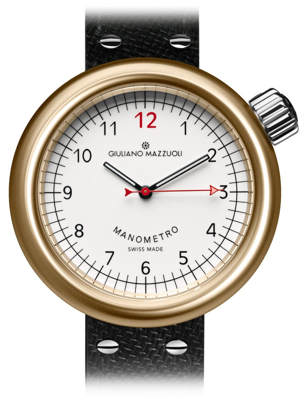 Giuliano Mazzuoli Manometro Bronze White Watch MNBZ05 Image 1