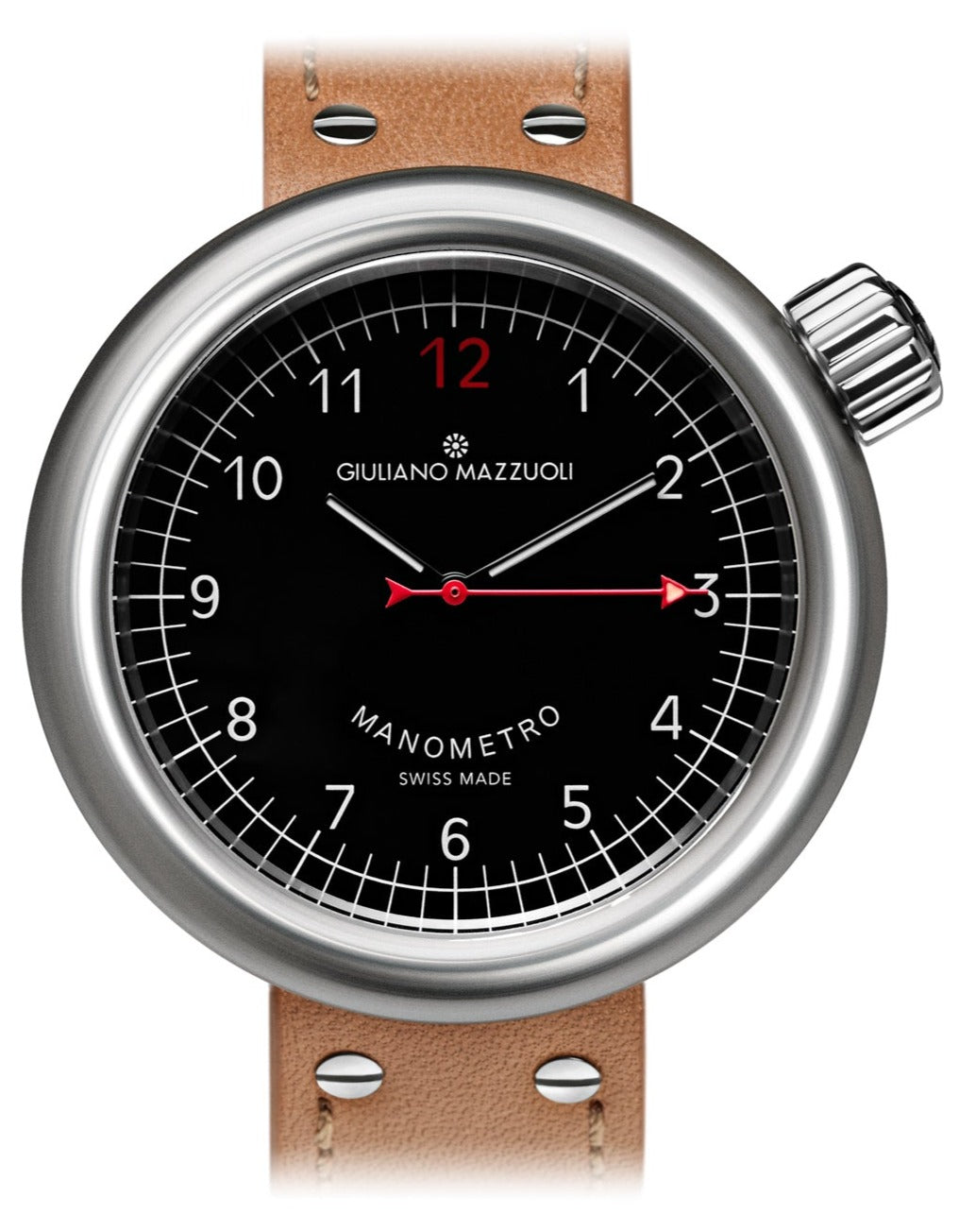 Giuliano Mazzuoli Manometro Brushed Black Watch MRB02N Image 1