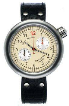 Giuliano Mazzuoli Manometro Chronograph Ivory Dial MC02N Black Strap Image 1