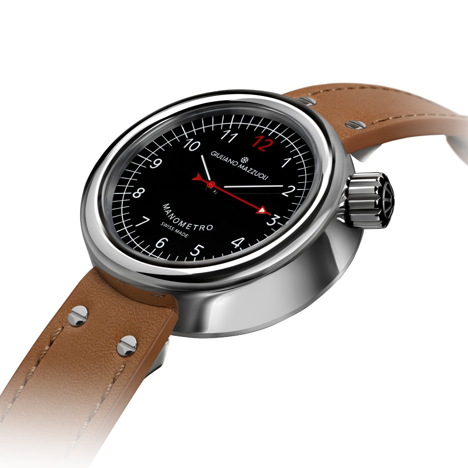Giuliano Mazzuoli Manometro Polished Black Watch MRP02N Image 2