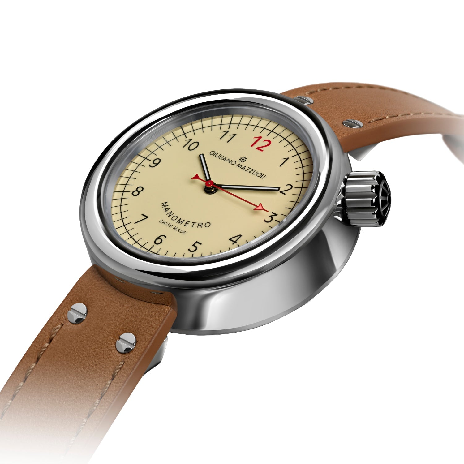 Giuliano Mazzuoli Manometro Polished Ivory Watch MRP01N Image 2