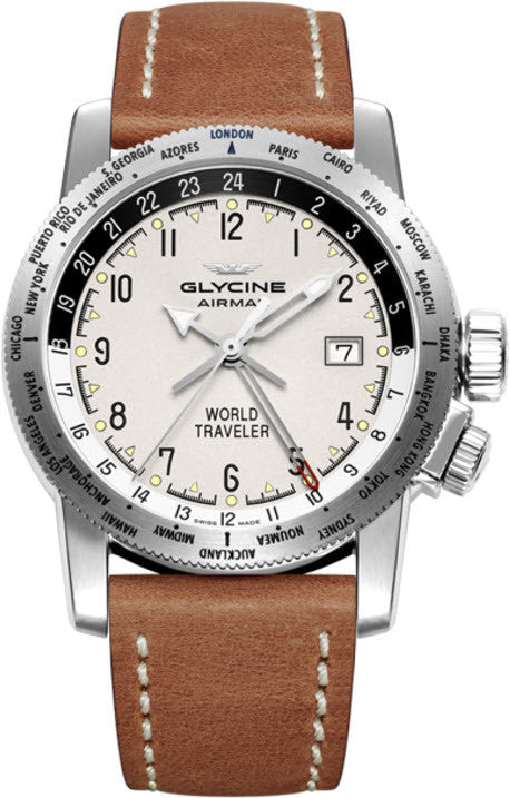 Glycine Watch Airman World Traveler 3939.111.LB7BH Image 1