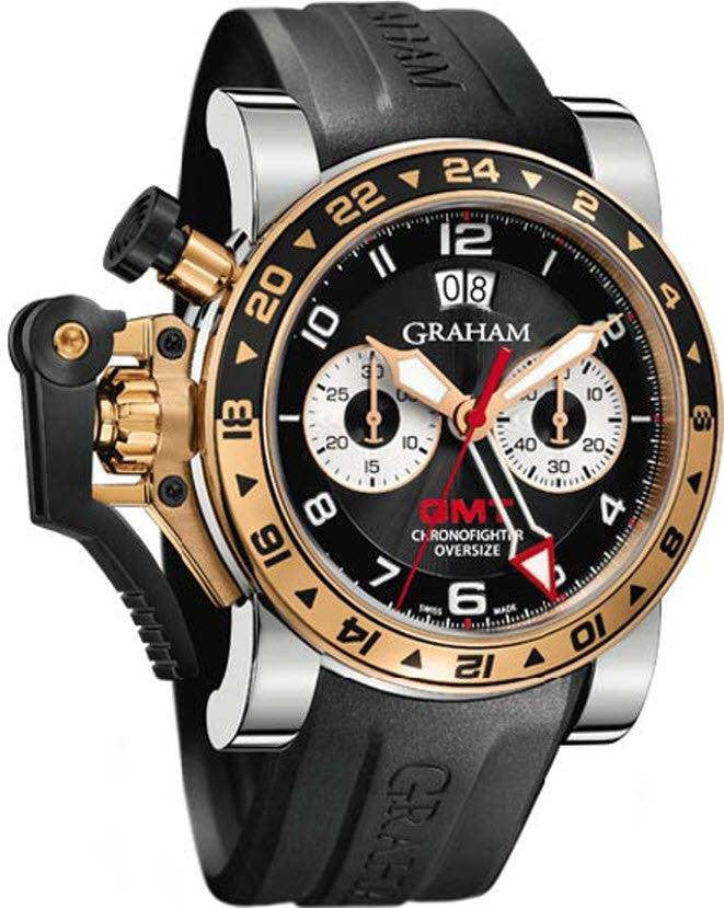Graham Chronofighter Oversize GMT Steel & Gold D 2OVGG.B21A Image 1