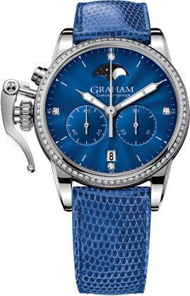 Graham Watch Chronofighter 1695 Lady Moon Blue Diamond 2CXCS.U01A.L114S Image 1