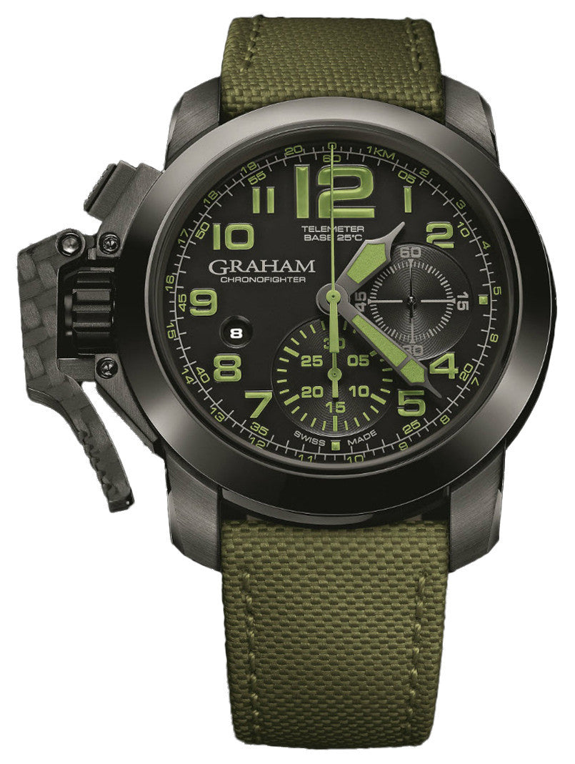 Graham Watch Chronofighter Oversize Ceramic Celcius Bezel Green 2CCAU.G01A.T15N Image 1