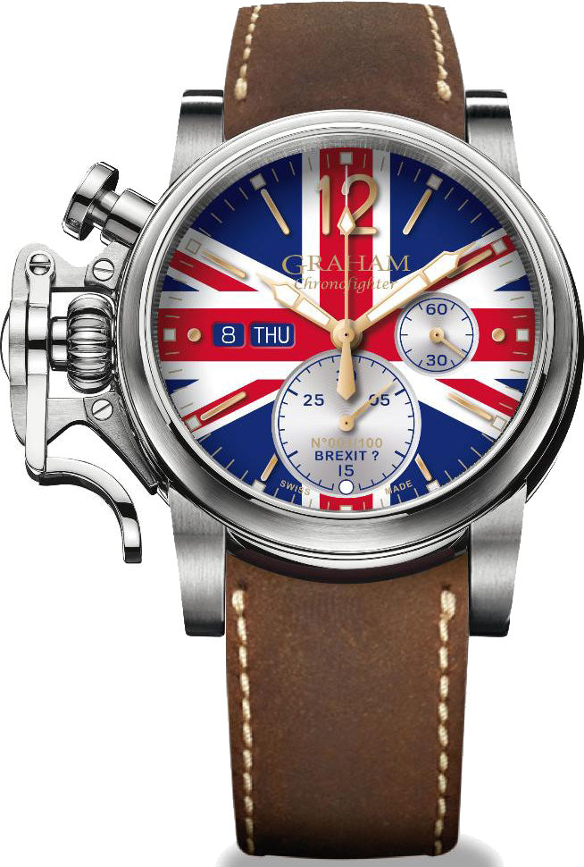 Graham Watch Chronofighter Vintage Brexit Limited Edition 2CVAS.U12A.BROWN STRAP Image 1